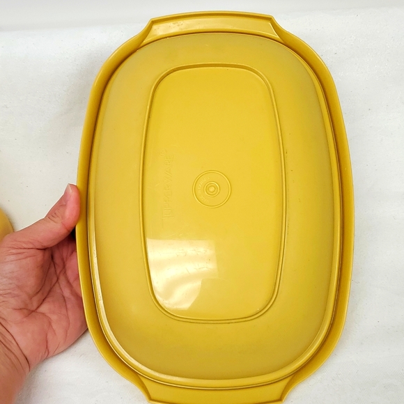 - Vintage 6 cup 1.4 L harvest gold 4 piece Tupperware divided steamer - Picture 9 of 11